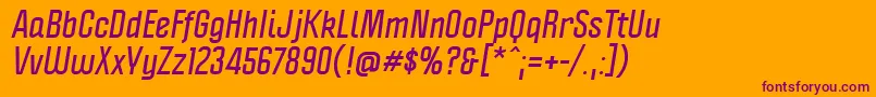 PoliticaBoldItalic Font – Purple Fonts on Orange Background