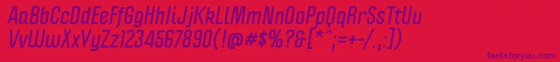 PoliticaBoldItalic Font – Purple Fonts on Red Background