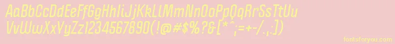 PoliticaBoldItalic Font – Yellow Fonts on Pink Background