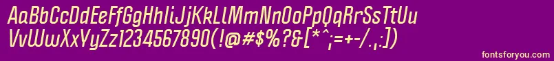 PoliticaBoldItalic Font – Yellow Fonts on Purple Background