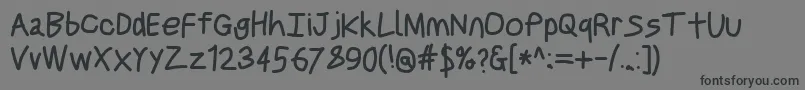 Justbreathebd Font – Black Fonts on Gray Background