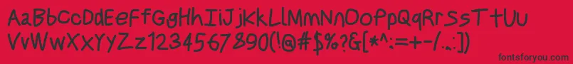 Justbreathebd Font – Black Fonts on Red Background