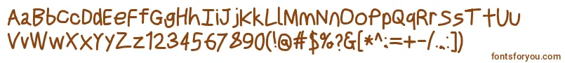 Шрифт Justbreathebd – коричневые шрифты на белом фоне