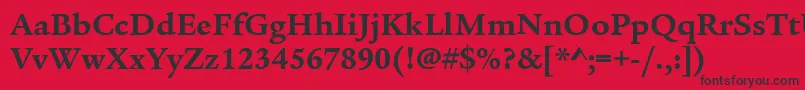LegacySerifItcBold Font – Black Fonts on Red Background