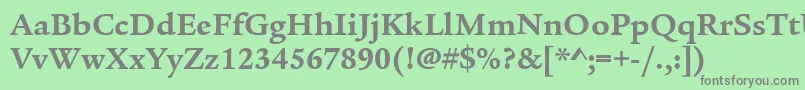 フォントLegacySerifItcBold – 緑の背景に灰色の文字