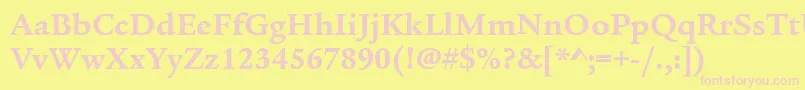 LegacySerifItcBold Font – Pink Fonts on Yellow Background