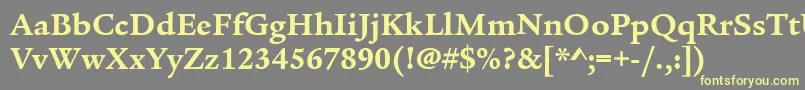 LegacySerifItcBold Font – Yellow Fonts on Gray Background