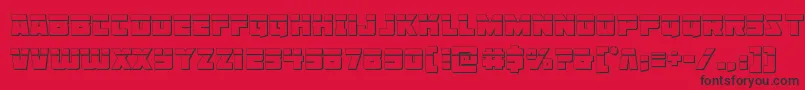 Libertylegion3Dlaser Font – Black Fonts on Red Background