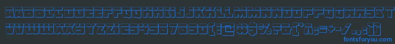 Libertylegion3Dlaser Font – Blue Fonts on Black Background