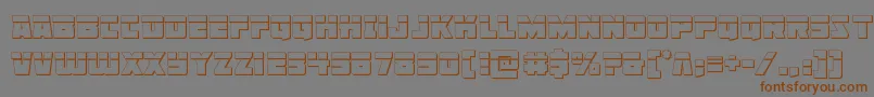 Шрифт Libertylegion3Dlaser – коричневые шрифты на сером фоне