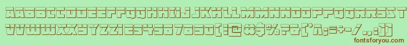 Libertylegion3Dlaser Font – Brown Fonts on Green Background