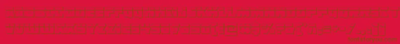 Libertylegion3Dlaser-fontti – ruskeat fontit punaisella taustalla