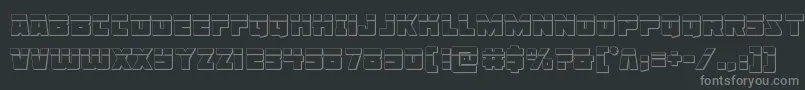 Libertylegion3Dlaser Font – Gray Fonts on Black Background