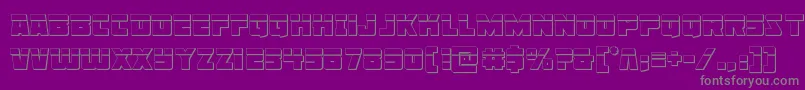 Libertylegion3Dlaser Font – Gray Fonts on Purple Background