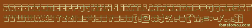 Libertylegion3Dlaser Font – Green Fonts on Brown Background