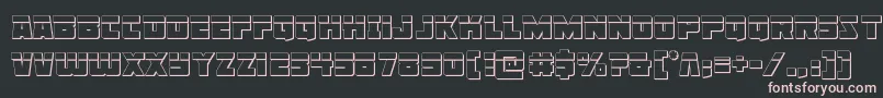 Libertylegion3Dlaser-Schriftart – Rosa Schriften auf schwarzem Hintergrund
