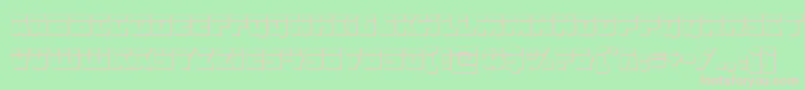 Libertylegion3Dlaser-fontti – vaaleanpunaiset fontit vihreällä taustalla
