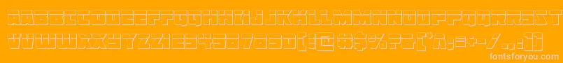 Libertylegion3Dlaser-Schriftart – Rosa Schriften auf orangefarbenem Hintergrund