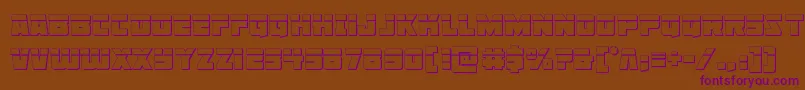 Libertylegion3Dlaser Font – Purple Fonts on Brown Background