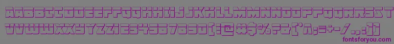 Libertylegion3Dlaser Font – Purple Fonts on Gray Background