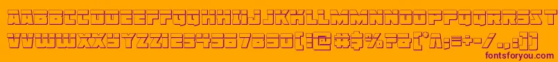 Libertylegion3Dlaser Font – Purple Fonts on Orange Background