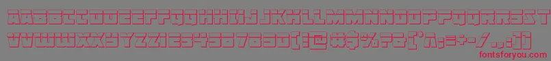 Libertylegion3Dlaser Font – Red Fonts on Gray Background