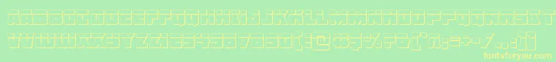 Libertylegion3Dlaser Font – Yellow Fonts on Green Background