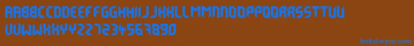 Derailfont Font – Blue Fonts on Brown Background