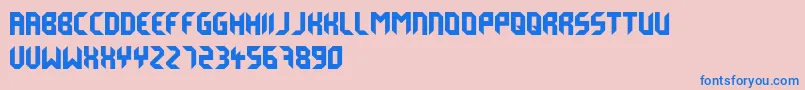 Derailfont Font – Blue Fonts on Pink Background