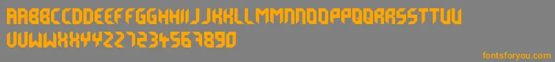 Derailfont Font – Orange Fonts on Gray Background