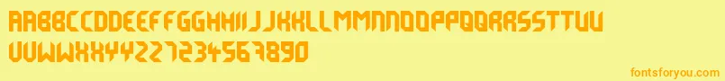 Derailfont Font – Orange Fonts on Yellow Background