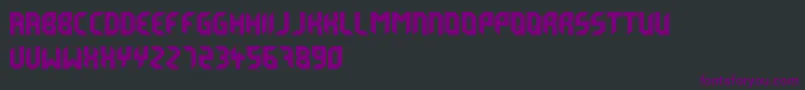 Derailfont-fontti – violetit fontit mustalla taustalla