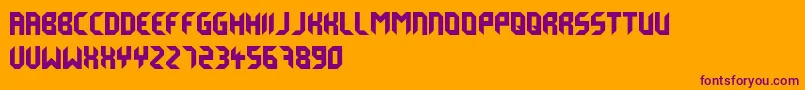 Derailfont Font – Purple Fonts on Orange Background