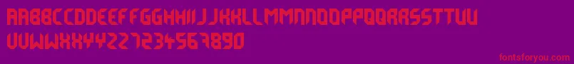 Derailfont Font – Red Fonts on Purple Background