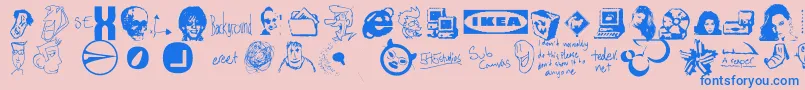 En savoir plus sur la police Photon Police Photon – polices bleues sur fond rose