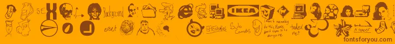 Подробнее о шрифте Photon Шрифт Photon – коричневые шрифты на оранжевом фоне