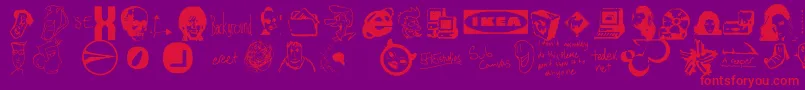 Photon Font – Red Fonts on Purple Background