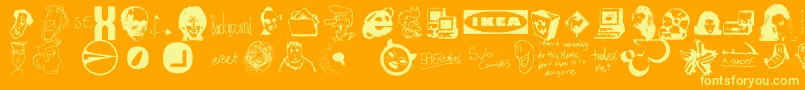 Photon Font – Yellow Fonts on Orange Background
