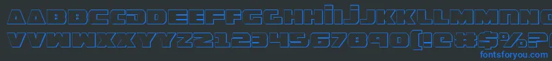 GuardianShadow Font – Blue Fonts on Black Background
