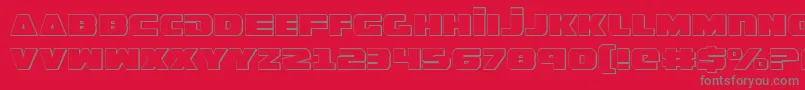 GuardianShadow Font – Gray Fonts on Red Background