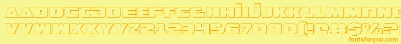 GuardianShadow Font – Orange Fonts on Yellow Background