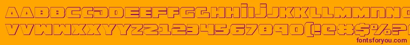 GuardianShadow Font – Purple Fonts on Orange Background