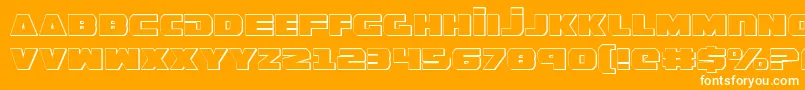 GuardianShadow Font – White Fonts on Orange Background