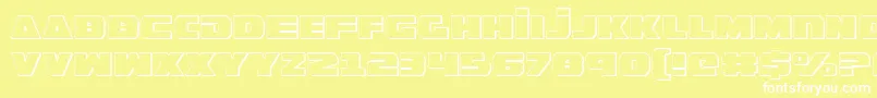 GuardianShadow Font – White Fonts on Yellow Background