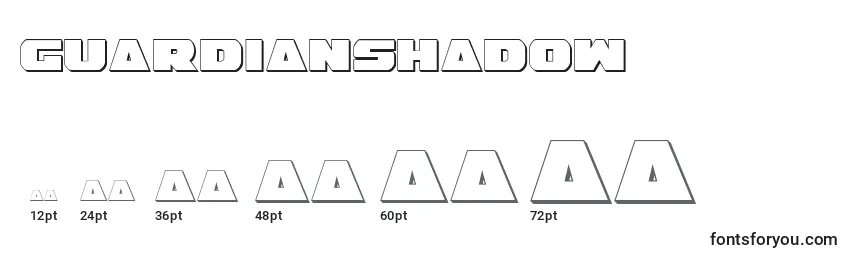 Размеры шрифта GuardianShadow