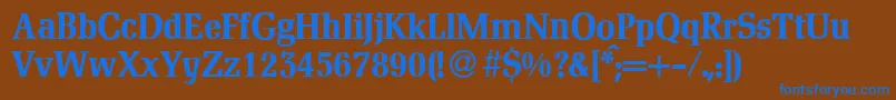 D790RomanBold Font – Blue Fonts on Brown Background