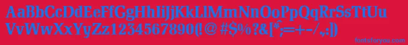 D790RomanBold Font – Blue Fonts on Red Background