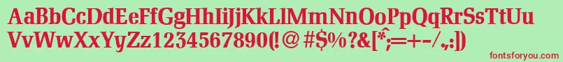 D790RomanBold Font – Red Fonts on Green Background