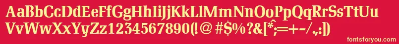 D790RomanBold Font – Yellow Fonts on Red Background