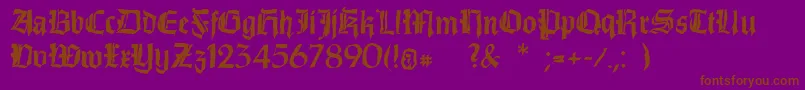 Police Dirtythinkwitz – polices brunes sur fond violet
